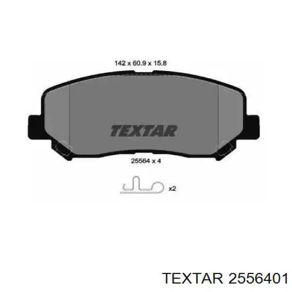 2556401 Textar Колодки передние