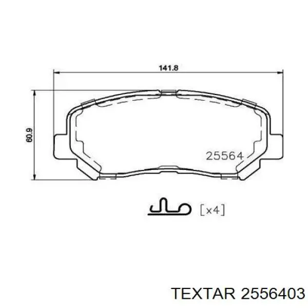 Колодки Textar 2556403 цена, от 54.67 USD