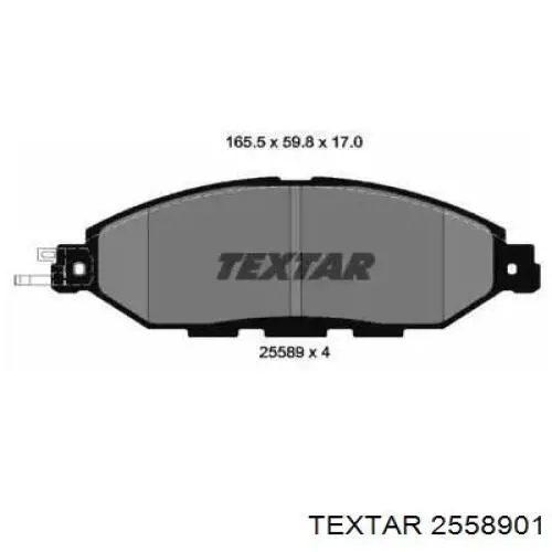 2558901 Textar sapatas do freio dianteiras de disco