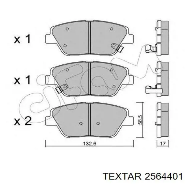 Колодки Textar 2564401 цена, от 23.95 USD