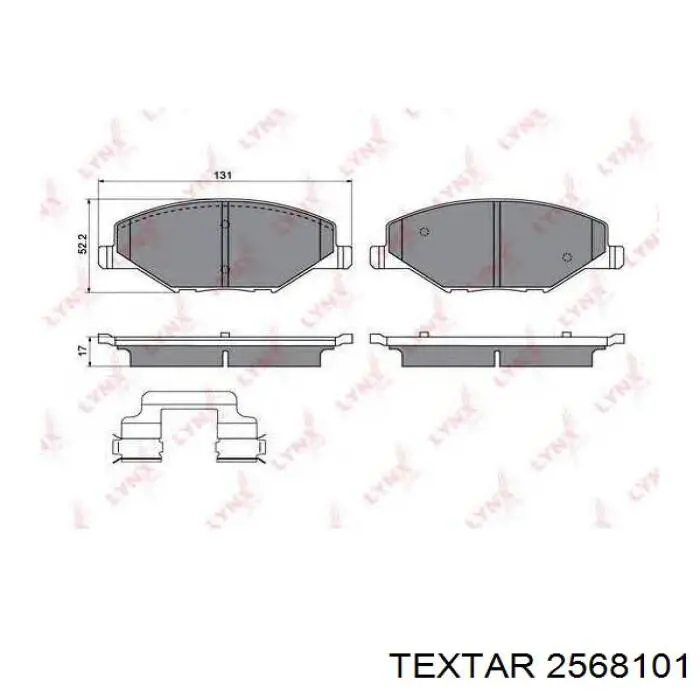 Колодки Textar 2568101 цена, от 18.53 USD