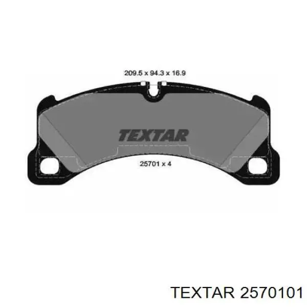 2570101 Textar Колодки передние