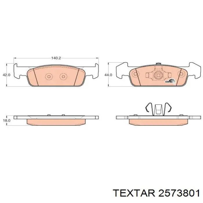 Колодки Textar 2573801 цена, от 39.35 USD