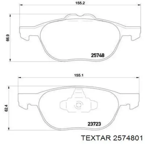 Колодки Textar 2574801 цена, от 46.66 USD