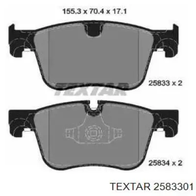 2583301 Textar Колодки передние