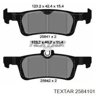 2584101 Textar sapatas do freio traseiras de disco