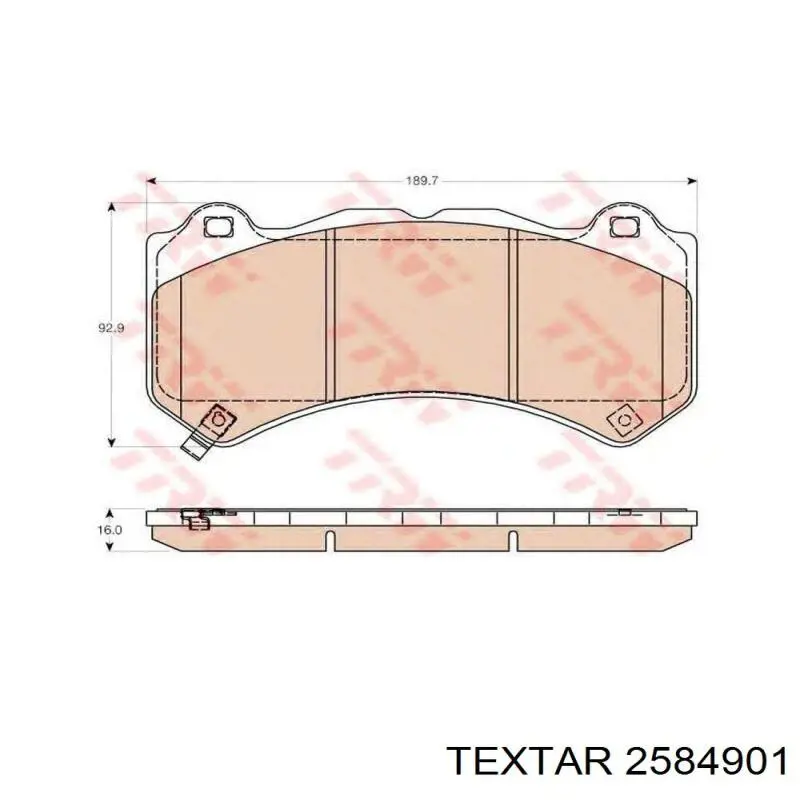 Купить 2584901 Textar Колодки тормозные