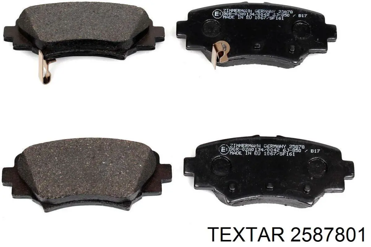 Купить 2587801 Textar Колодки тормозные задние, дисковые