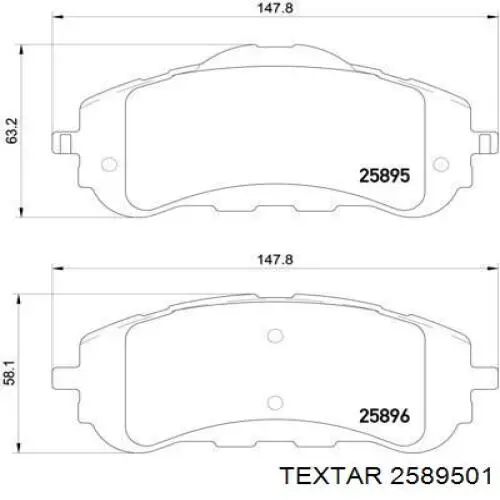 Колодки Textar 2589501 цена, от 52.75 USD