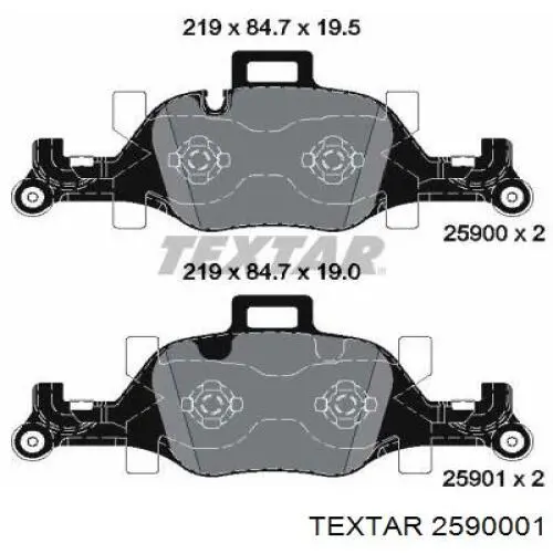 Колодки Textar 2590001 цена, от 121.08 USD