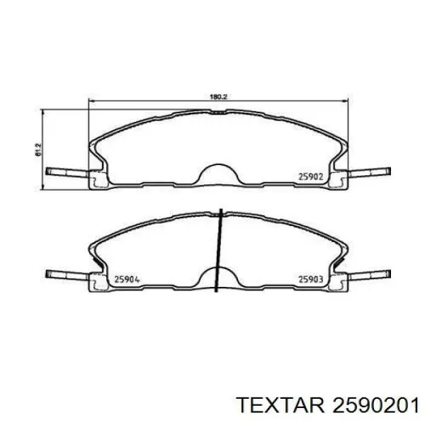 Колодки Textar 2590201 цена, от 69.77 USD