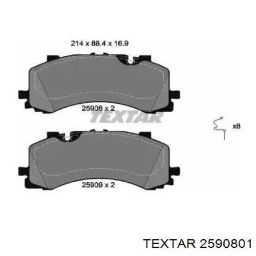 Колодки Textar 2590801 цена, от 186.37 USD