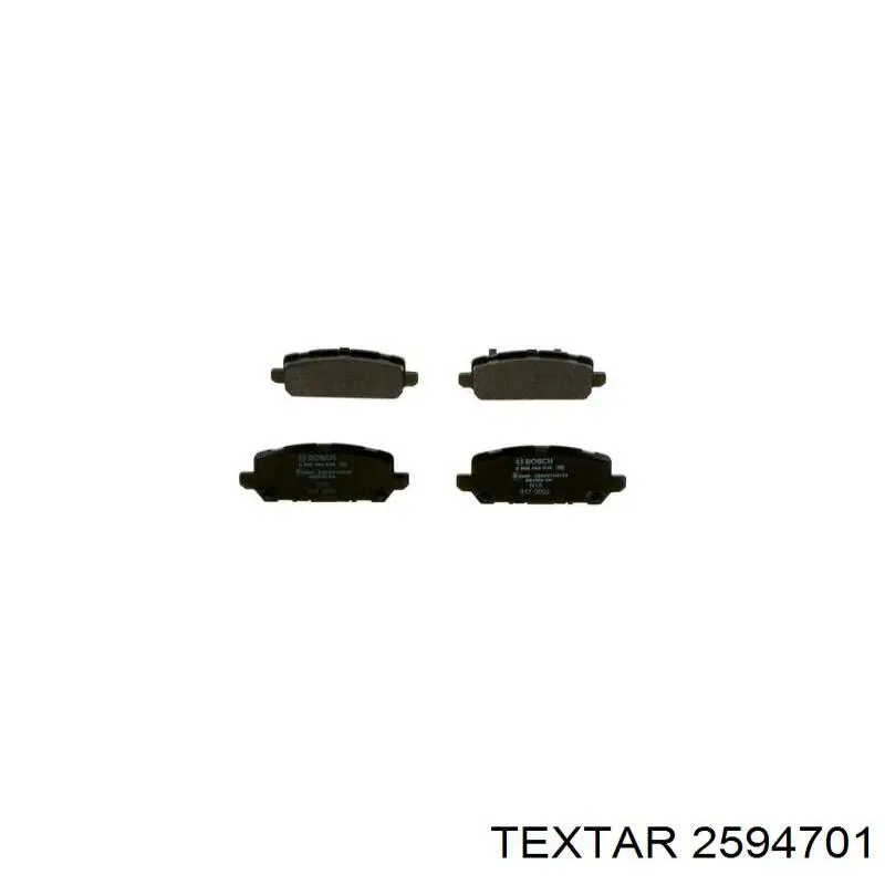 Купить 2594701 Textar Колодки тормозные задние, дисковые