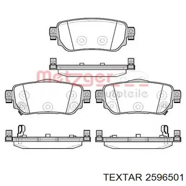 Купить 2596501 Textar Колодки тормозные задние, дисковые