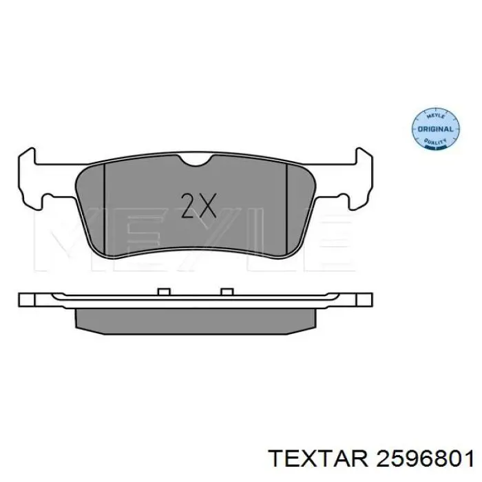 Задние тормозные колодки 2596801 Textar