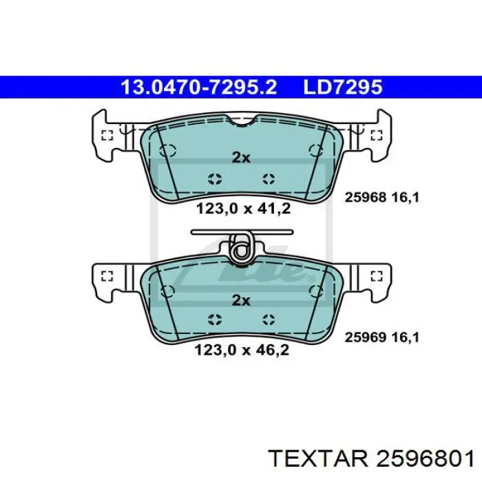 Колодки дисковые  Textar 2596801 цена, от 30.11 USD