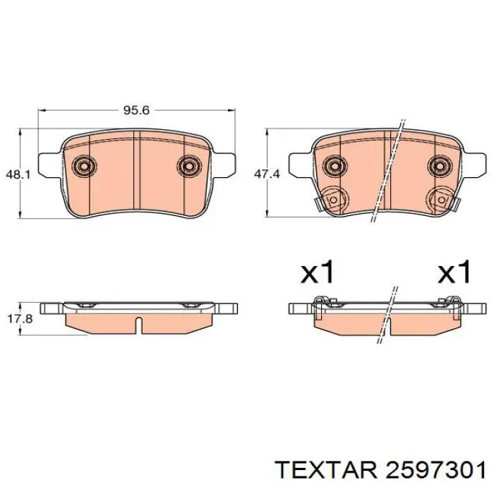 Колодки дисковые  Textar 2597301 цена, от 23.86 USD
