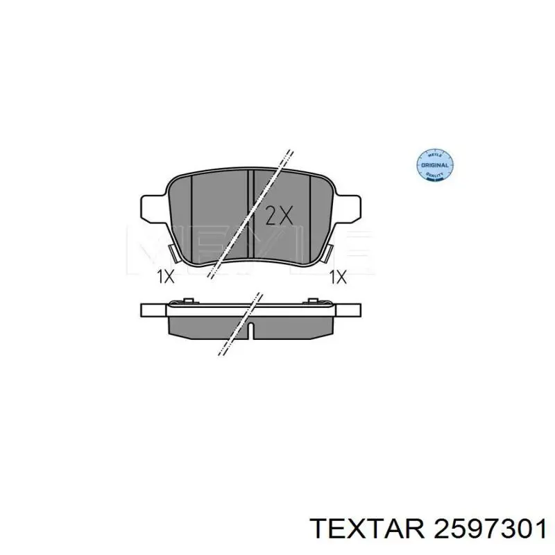 Задние дисковые колодки Textar 2597301
