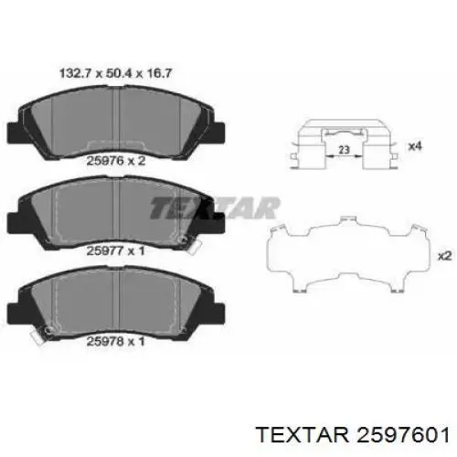 Передние тормозные колодки 2597601 Textar