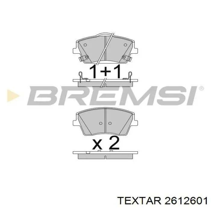Купить 2612601 Textar Колодки тормозные