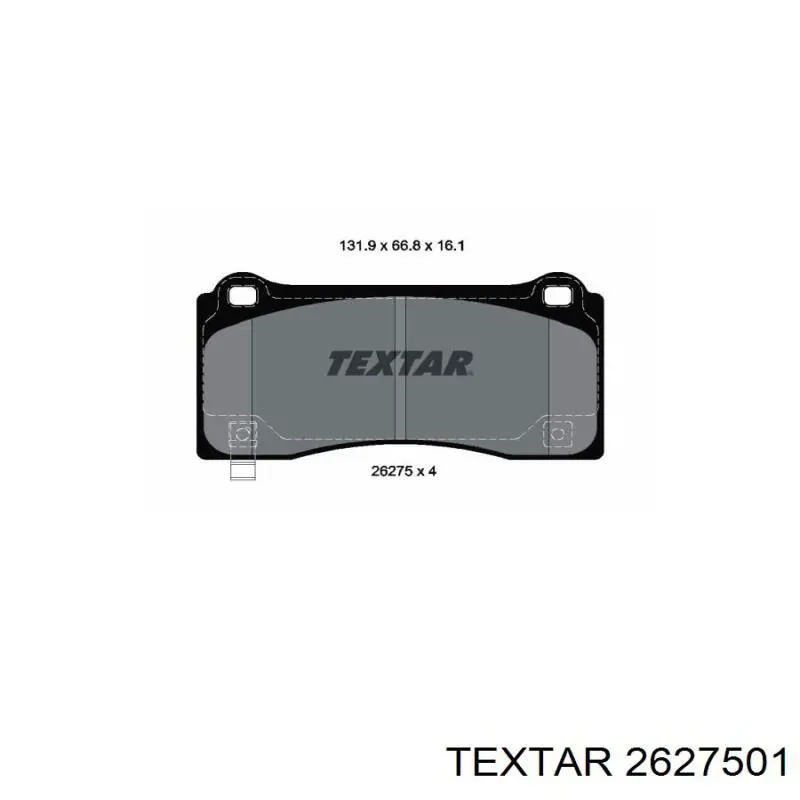 2627501 Textar sapatas do freio dianteiras de disco