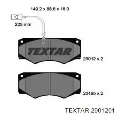 Передние тормозные колодки 2901201 Textar