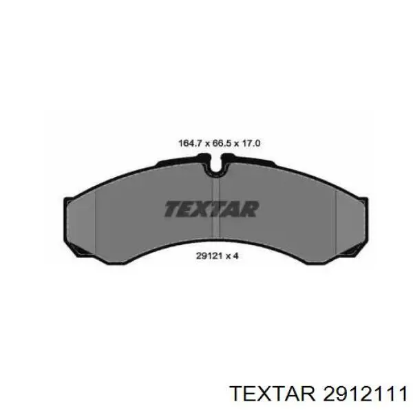 Передние тормозные колодки 2912111 Textar