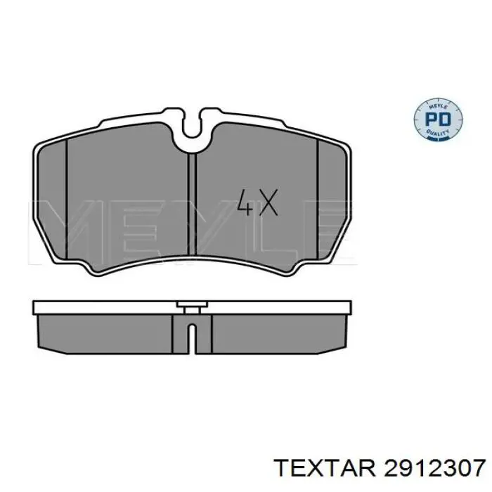 Задние дисковые колодки Textar 2912307