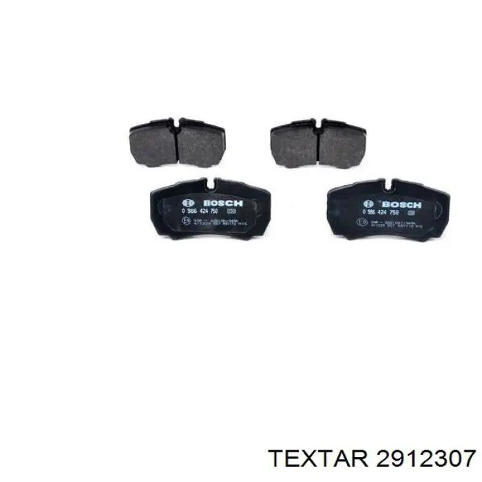 Задние тормозные колодки 2912307 Textar