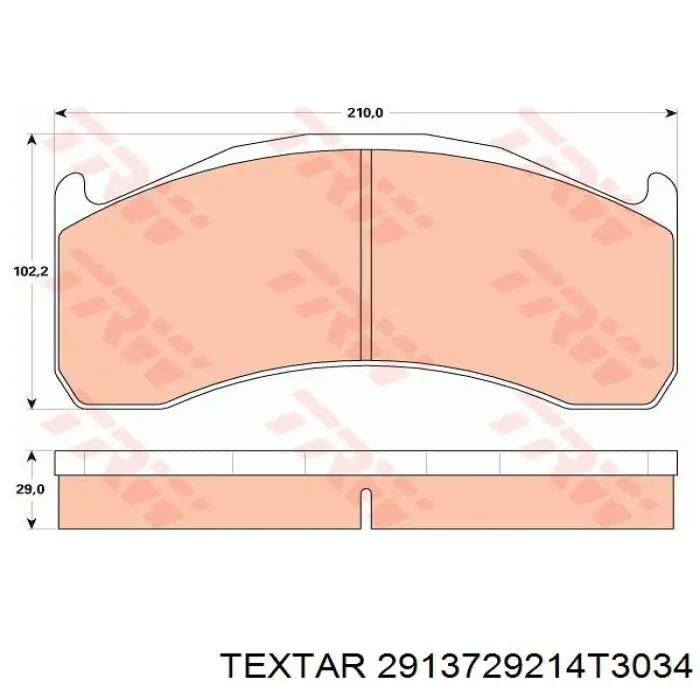 2913729214T3034 Textar Колодки передние