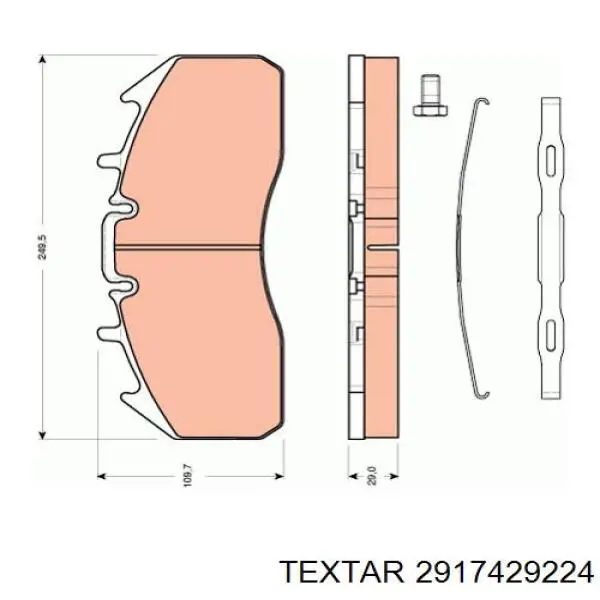 Колодки Textar 2917429224 цена, от 93.69 USD