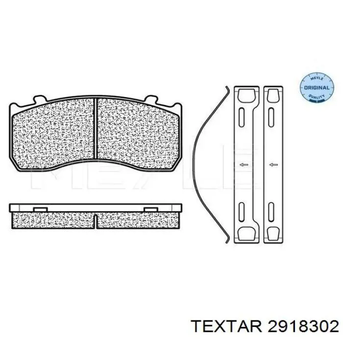 Тормозные колодки Textar 2918302