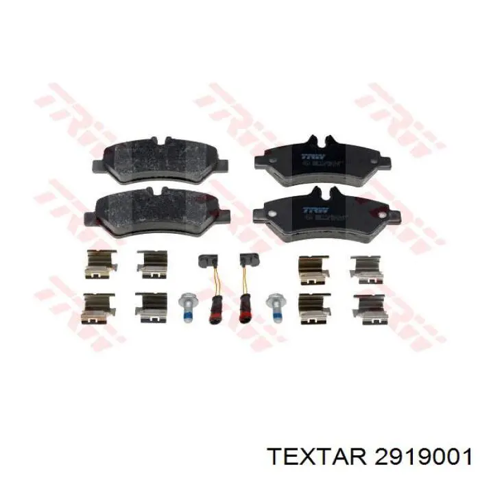 Задние тормозные колодки 2919001 Textar