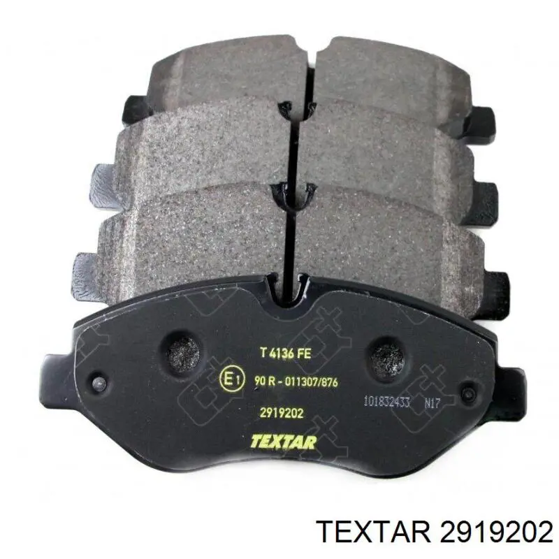 Передние тормозные колодки 2919202 Textar