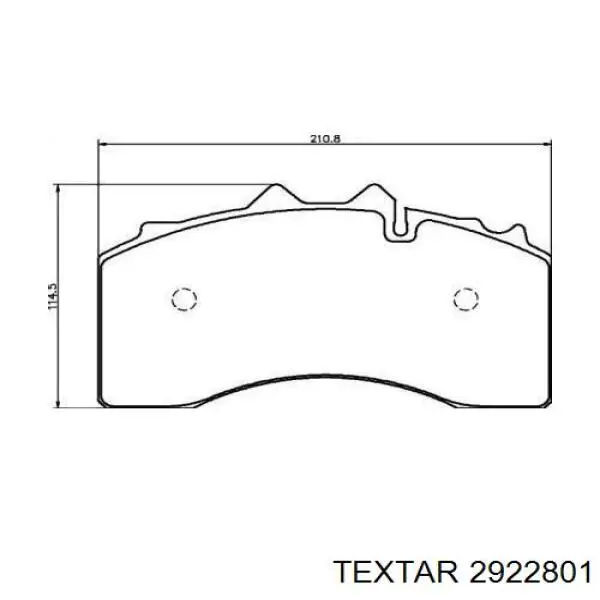 Задние тормозные колодки 2922801 Textar