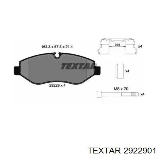 Купить 2922901 Textar Колодки тормозные