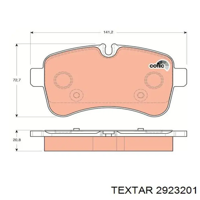 Купить 2923201 Textar Колодки тормозные задние, дисковые