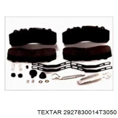 2927830014T3050 Textar Колодки передние