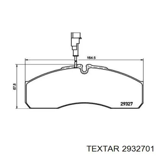 Передние тормозные колодки 2932701 Textar