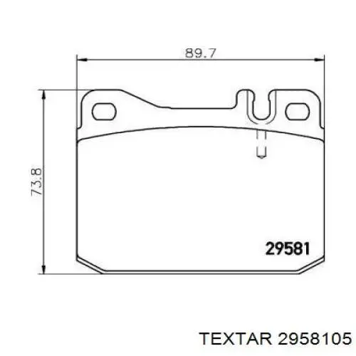 Передние тормозные колодки 2958105 Textar