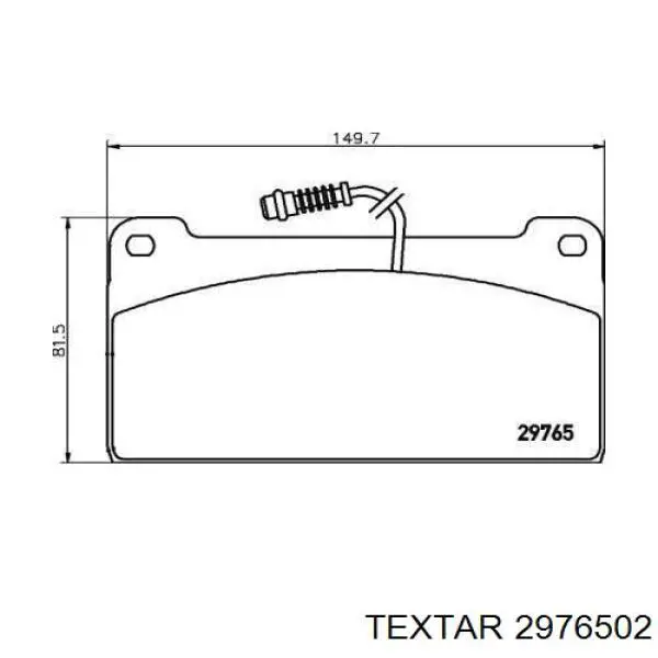 Передние тормозные колодки 2976502 Textar