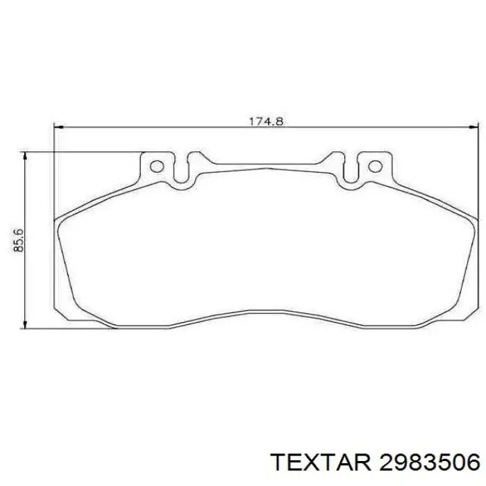 Задние тормозные колодки 2983506 Textar