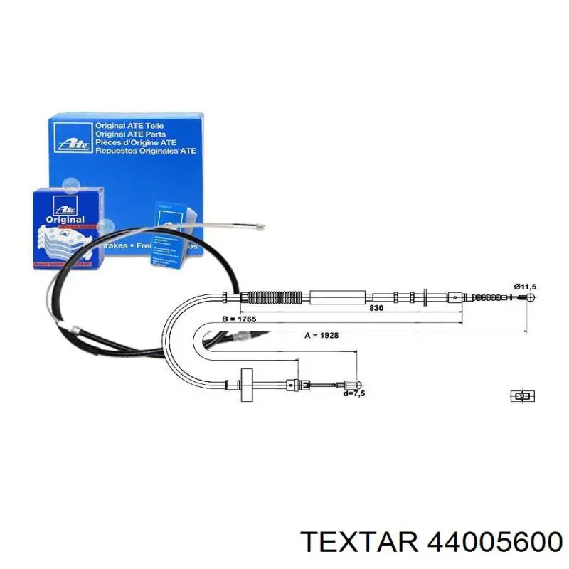 Cable de freno de mano trasero izquierdo 44005600 Textar