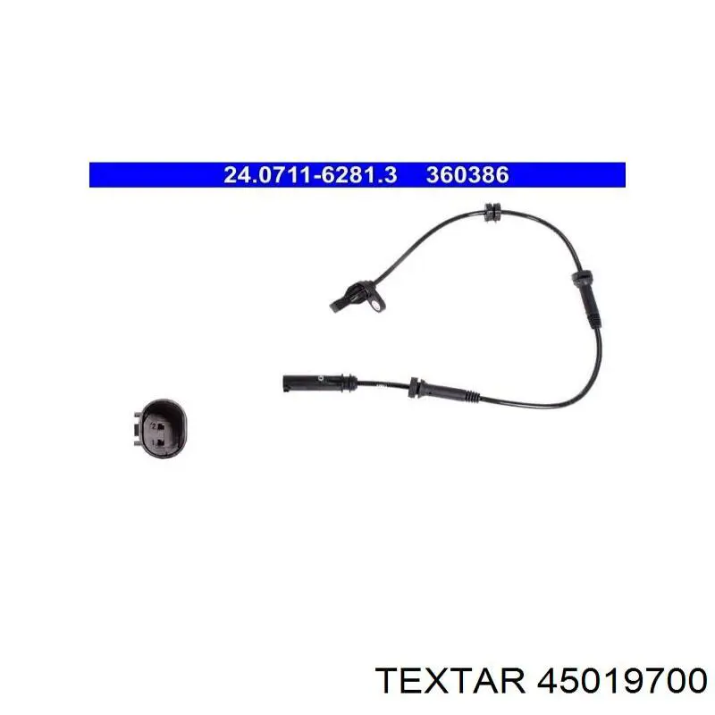 Sensor ABS delantero 45019700 Textar