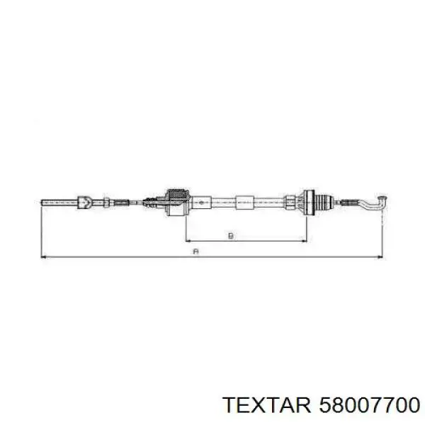 Трос сцепления 58007700 Textar