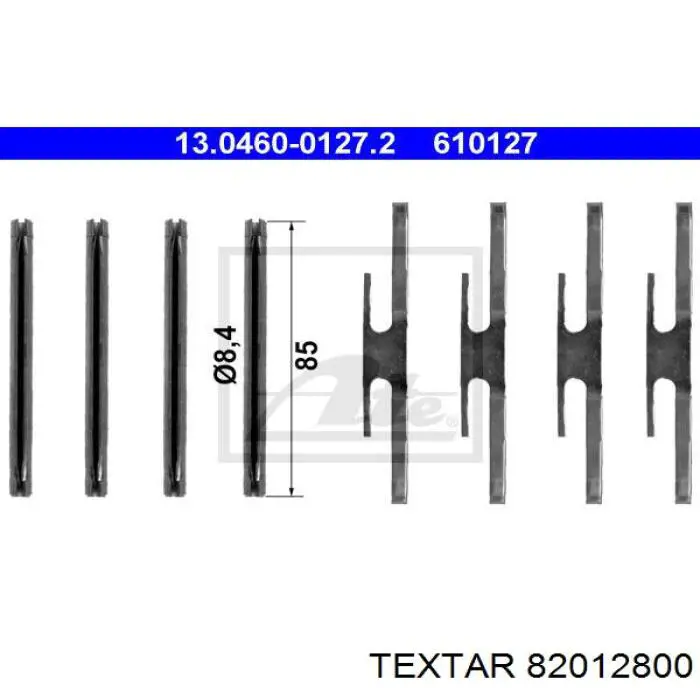 Ремкомплект тормозных колодок TEXTAR 82012800