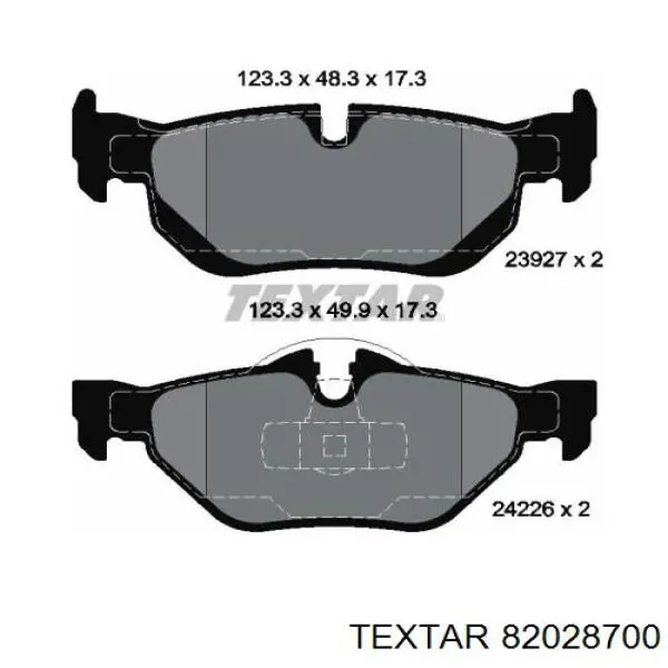 Комплект пружинок крепления дисковых колодок задних Textar 82028700 цена, от 5.44 USD