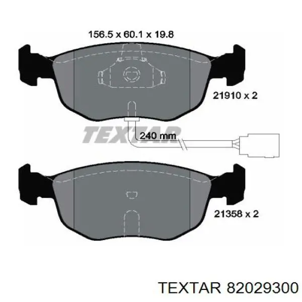 Пружинная защелка суппорта Textar 82029300 цена, от 2.73 USD