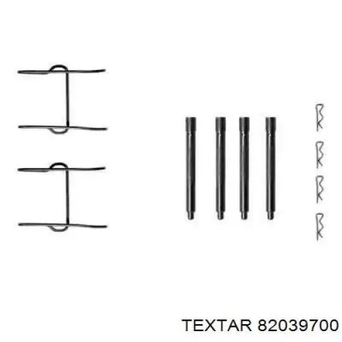 Ремкомплект задних тормозов 82039700 Textar