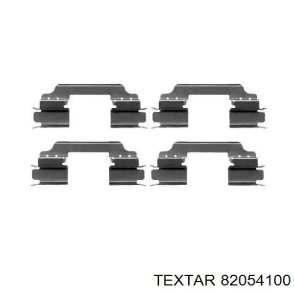 Комплект пружинок крепления дисковых колодок передних TEXTAR 82054100